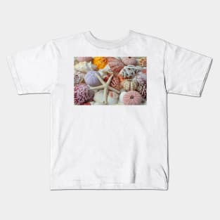 White Starfish With Sea Urchins Kids T-Shirt